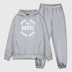 Мужской костюм оверсайз MSU, цвет: меланж