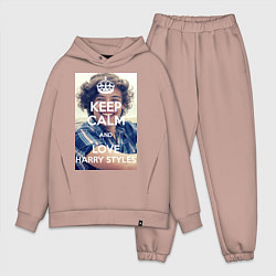 Мужской костюм оверсайз Keep Calm & Love Harry Styles, цвет: пыльно-розовый