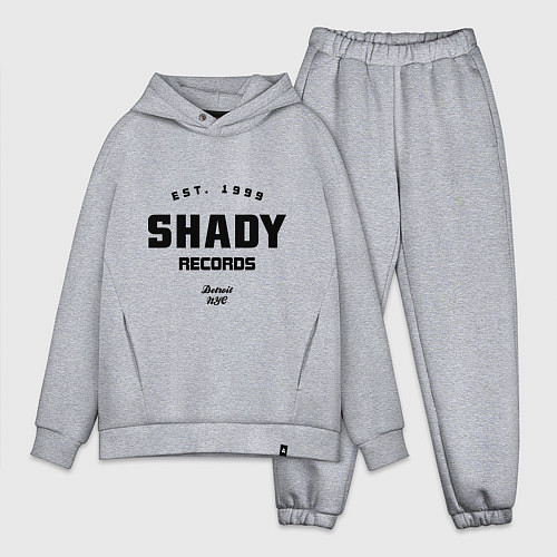 Мужской костюм оверсайз Shady records / Меланж – фото 1