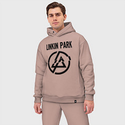 Мужской костюм оверсайз Linkin Park, цвет: пыльно-розовый — фото 2