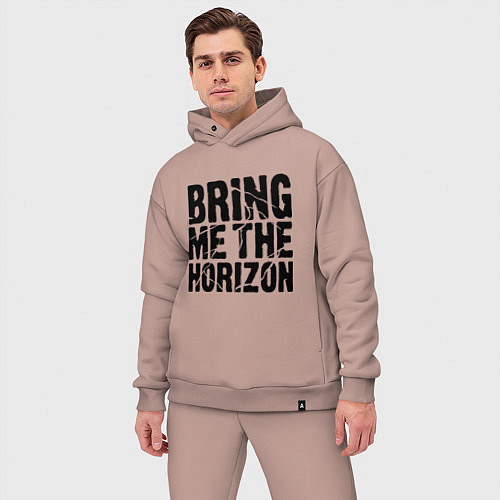 Мужской костюм оверсайз Bring me the horizon / Пыльно-розовый – фото 3