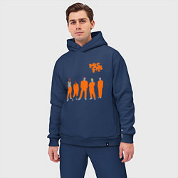 Мужской костюм оверсайз Misfits Orange, цвет: тёмно-синий — фото 2