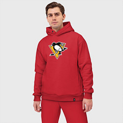 Мужской костюм оверсайз Pittsburgh Penguins: Evgeni Malkin, цвет: красный — фото 2