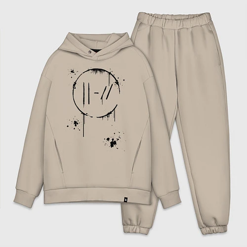 Мужской костюм оверсайз TWENTY ONE PILOTS TOP / Миндальный – фото 1