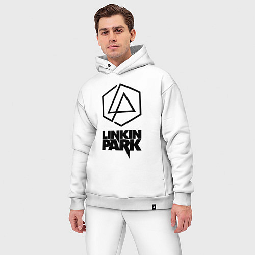 Мужской костюм оверсайз LINKIN PARK настраиваемый / Белый – фото 3