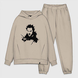 Мужской костюм оверсайз Король и шут, цвет: миндальный