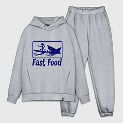 Мужской костюм оверсайз Shark fast food