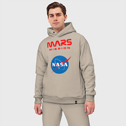 Мужской костюм оверсайз Nasa Mars mission, цвет: миндальный — фото 2