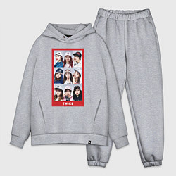Мужской костюм оверсайз TWICE, цвет: меланж