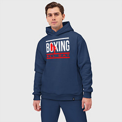Мужской костюм оверсайз Boxing all day, цвет: тёмно-синий — фото 2