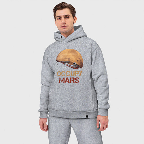 Мужской костюм оверсайз Захватить Марс / Меланж – фото 3