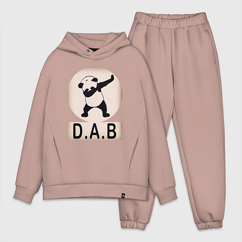 Мужской костюм оверсайз DAB Panda / Пыльно-розовый – фото 1