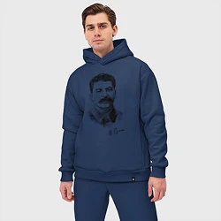 Мужской костюм оверсайз Товарищ Сталин, цвет: тёмно-синий — фото 2