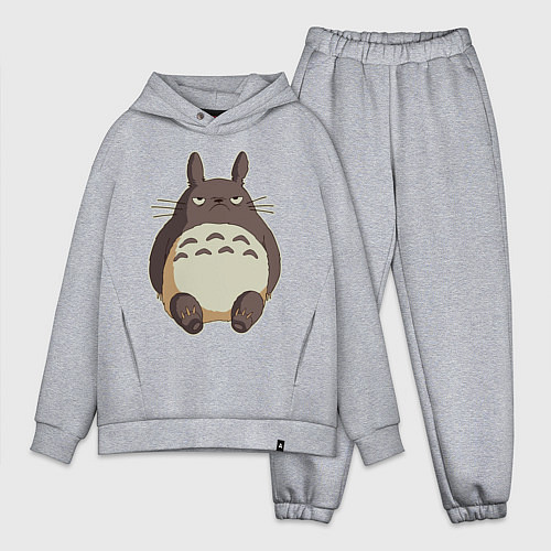 Мужской костюм оверсайз Грустный Тоторо / Меланж – фото 1