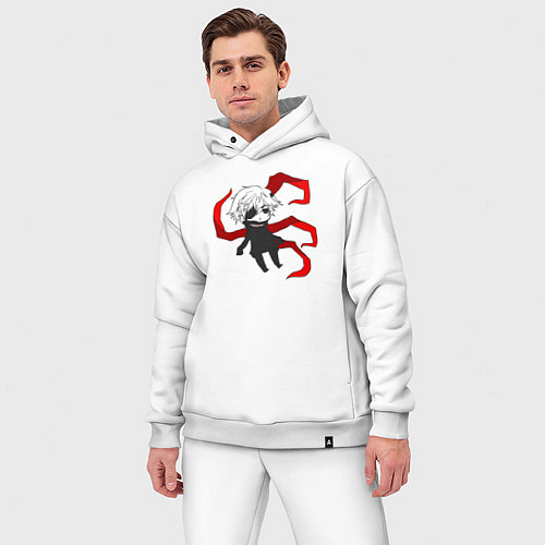 Мужской костюм оверсайз Токийский гуль / Белый – фото 3