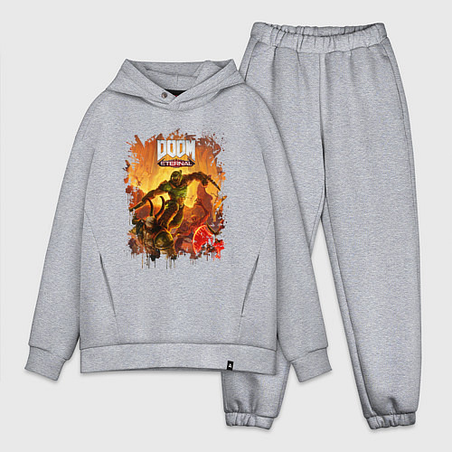 Мужской костюм оверсайз DOOM / Меланж – фото 1