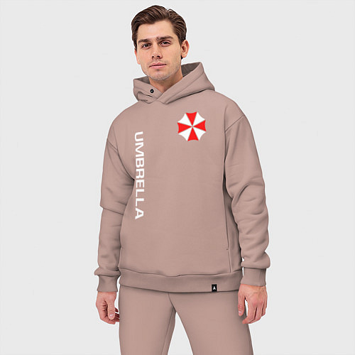 Мужской костюм оверсайз UMBRELLA CORP / Пыльно-розовый – фото 3