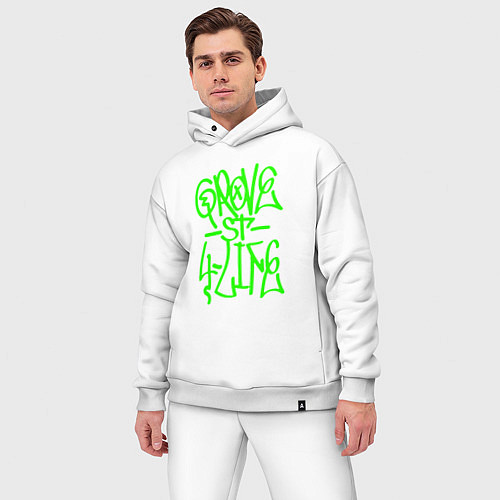 Мужской костюм оверсайз GROVE STREET 4 LIFE / Белый – фото 3