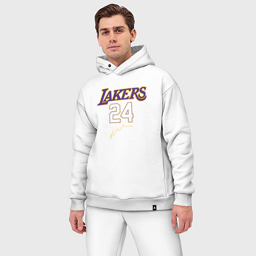 Мужской костюм оверсайз LA LAKERS / Белый – фото 3