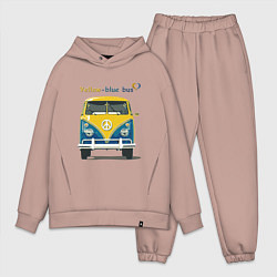 Мужской костюм оверсайз Я люблю вас Yellow-blue bus