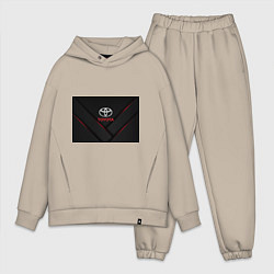 Мужской костюм оверсайз TOYOTA, цвет: миндальный