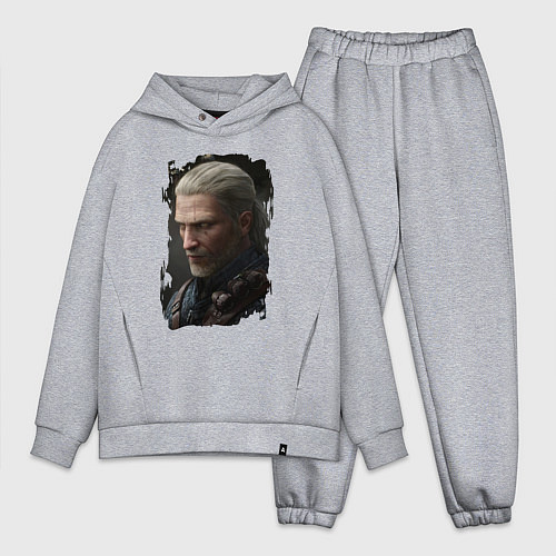 Мужской костюм оверсайз ВЕДЬМАК / Меланж – фото 1