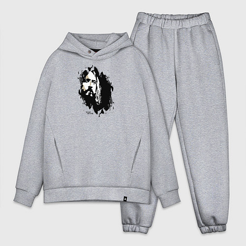 Мужской костюм оверсайз Егор Летов / Меланж – фото 1