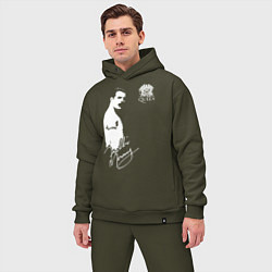 Мужской костюм оверсайз Queen, цвет: хаки — фото 2