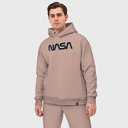 Мужской костюм оверсайз NASA, цвет: пыльно-розовый — фото 2
