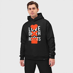 Мужской костюм оверсайз LOVE DEATH ROBOTS LDR, цвет: черный — фото 2
