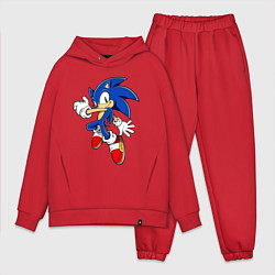 Мужской костюм оверсайз Sonic, цвет: красный