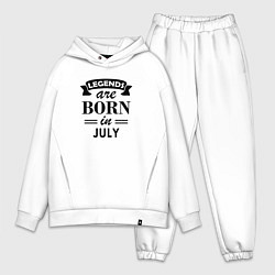 Мужской костюм оверсайз Legends are born in july, цвет: белый