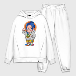 Мужской костюм оверсайз Baby Eilish, цвет: белый