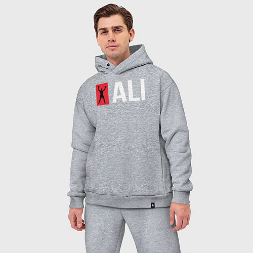 Мужской костюм оверсайз ALI / Меланж – фото 3