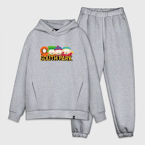 Мужской костюм оверсайз ЮЖНЫЙ ПАРК / Меланж – фото 1