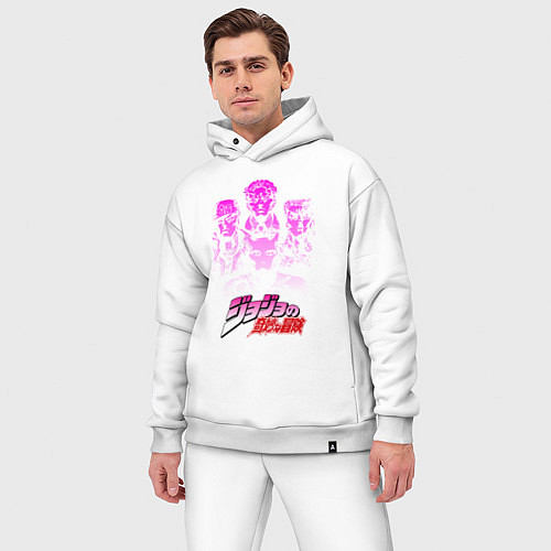 Мужской костюм оверсайз JOJOS BIZARRE ADVENTURE / Белый – фото 3