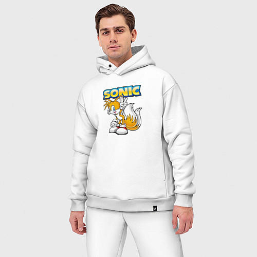 Мужской костюм оверсайз Sonic / Белый – фото 3