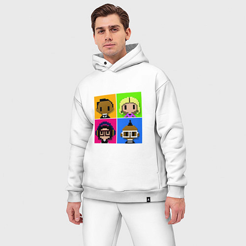 Мужской костюм оверсайз BEP / Белый – фото 3