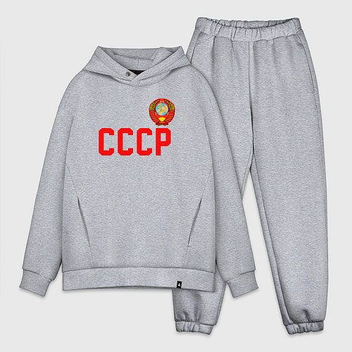 Мужской костюм оверсайз СССР / Меланж – фото 1