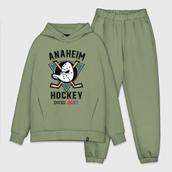 Мужской костюм оверсайз ANAHEIM DUCKS, цвет: авокадо