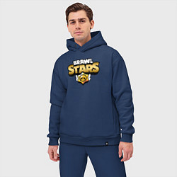 Мужской костюм оверсайз BRAWL STARS GOLD, цвет: тёмно-синий — фото 2