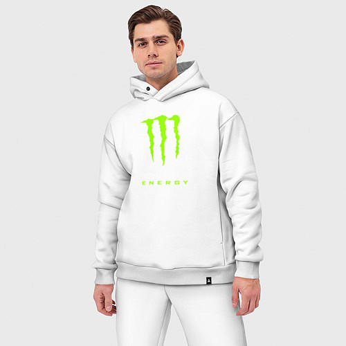 Мужской костюм оверсайз MONSTER ENERGY / Белый – фото 3