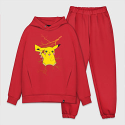 Мужской костюм оверсайз Pikachu, цвет: красный