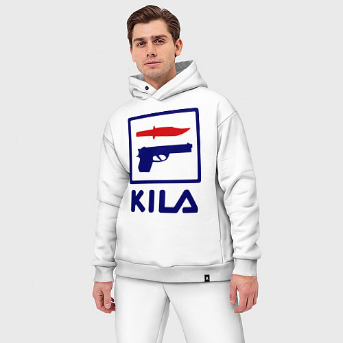Мужской костюм оверсайз Kila Fila / Белый – фото 3