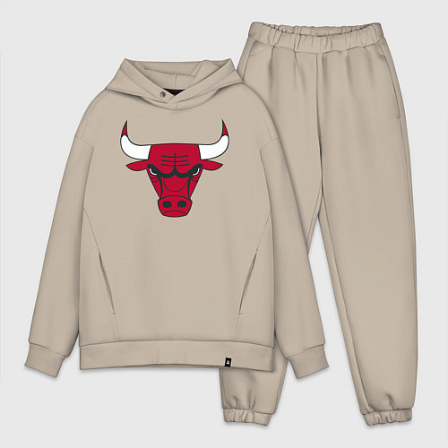 Мужской костюм оверсайз Chicago Bulls / Миндальный – фото 1