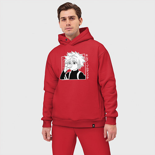 Мужской костюм оверсайз Killua Hunter x Hunter Киллуа / Красный – фото 3