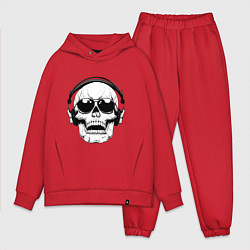 Мужской костюм оверсайз Skull Music lover, цвет: красный