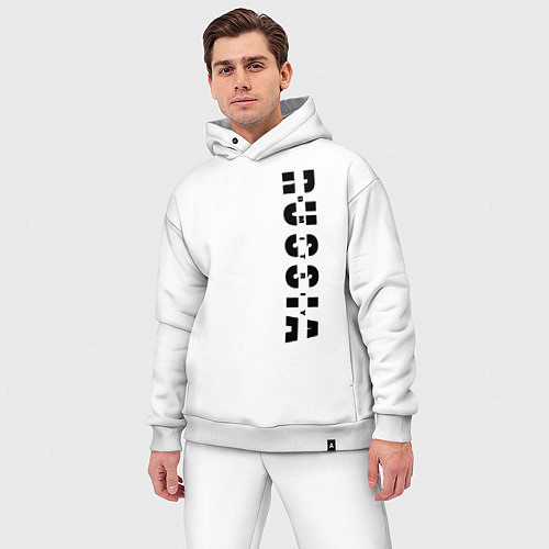 Мужской костюм оверсайз RUSSIA - Дмитрий / Белый – фото 3