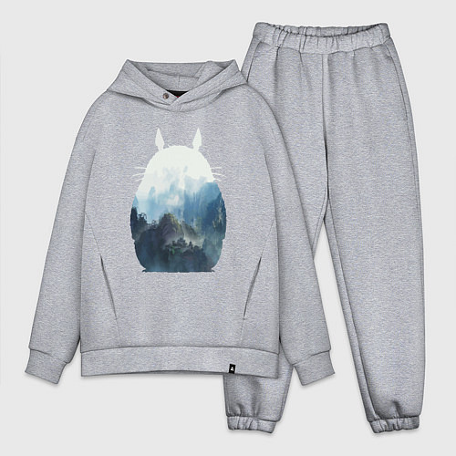 Мужской костюм оверсайз Тоторо / Меланж – фото 1