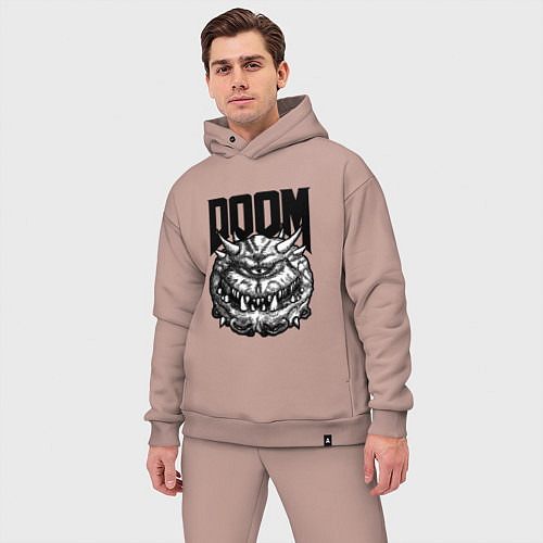 Мужской костюм оверсайз КАКОДЕМОН DOOM Z / Пыльно-розовый – фото 3